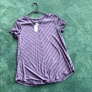 Maurices gray black striped shirt
